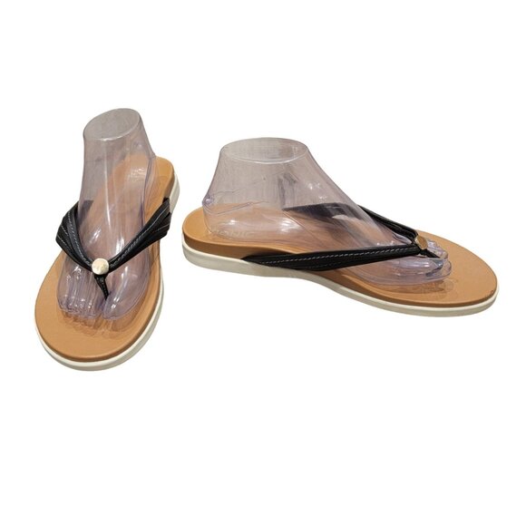 Vionic Palm Catalina Leather Thong Flip Flop Sandal Women's Sz 11 - Picture 1 of 9